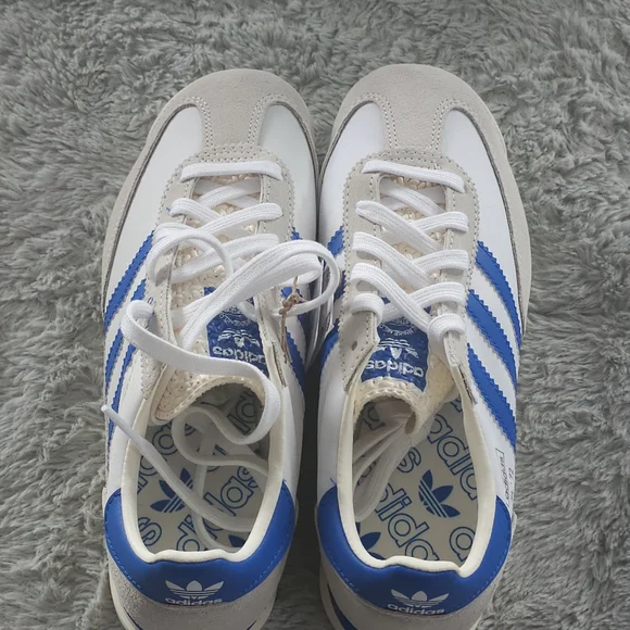 Adidas Kids White and Blue Sneakers - Picture 7 of 10